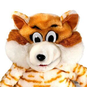 Vtg Plush Stripped Fox Hand Puppet IAGTM Its All Greek to Me Woodland Animal